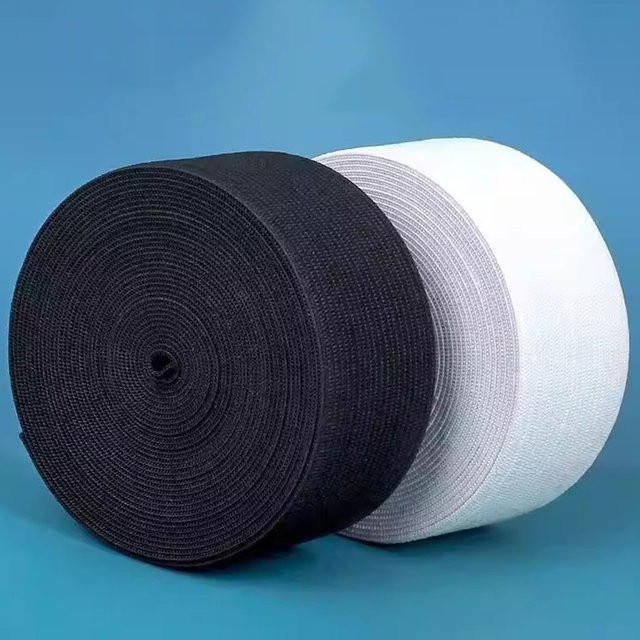 Meetee Bungee Cord Elastisches Gummiband für Masken und Haarband in Schwarz oder Weiß - Bild 1