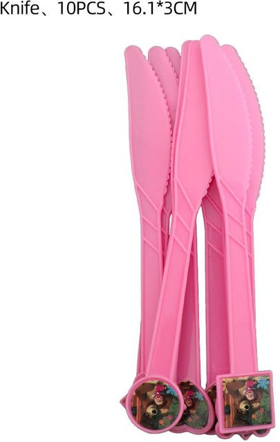 Fashnics Mädchen und Bär Geburtstagsdekoration Set in Pink mit Einweggeschirr, Tischdecke, Bechern, Tellern, Servietten und Ballons - Bild 1