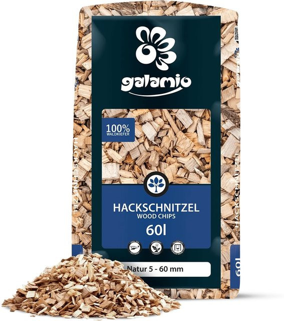 Galamio Holzhackschnitzel Natur in Braun, 60 l - Bild 1