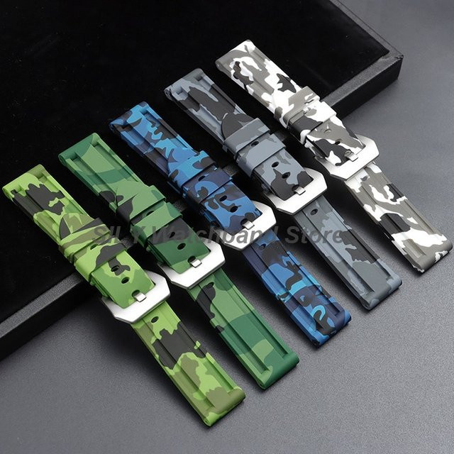 Uhrenarmband Silikon, Camouflage, Herren - Bild 1