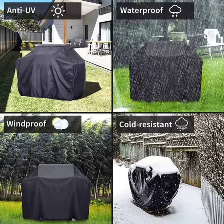 Wasserdichte Weber Outdoor Grill Abdeckung in Schwarz für Gas, Holzkohle und elektrische Grills - Bild 6