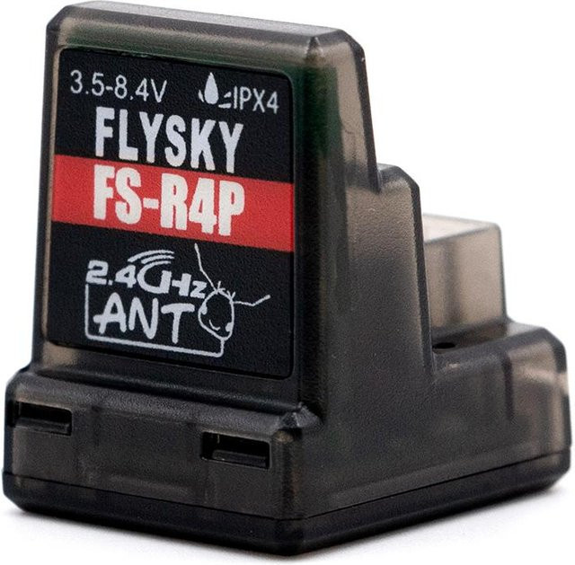 Flysky FS-R4P Empfänger 2,4 GHz mit 4 Kanälen, Einzelantenne und PWM Ausgang, schwarz - Bild 1