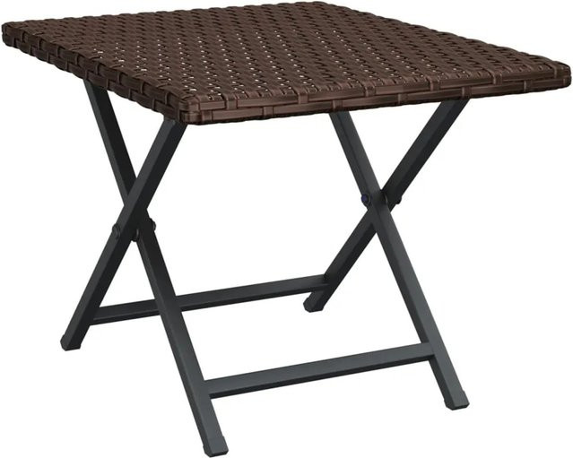 vidaXL Klapptisch aus PE-Rattan in Braun B/T/H: 45 x 35 x 32 cm - Bild 1