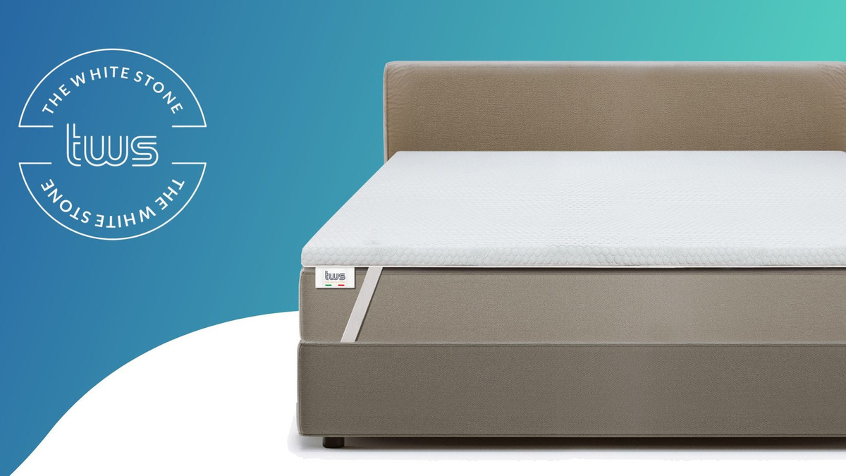 The White Stone Matratzenauflage aus Memory-Schaumstoff in Weiß, Höhe: 6 cm, B/T/H: 140 x 210 cm - Bild 3