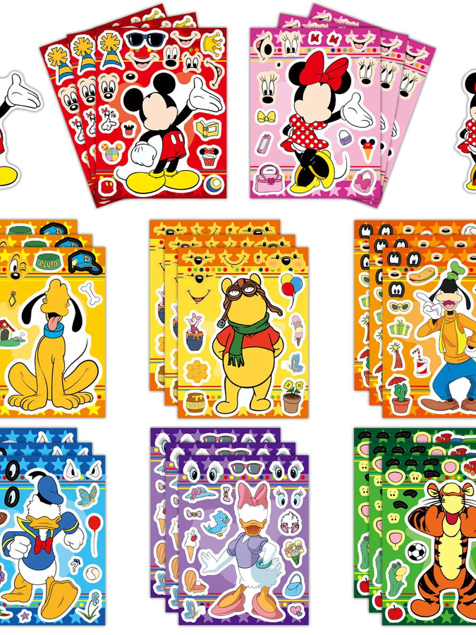 Disney DSN Tiggo Cartoon-Charakter-Puzzle-Aufkleber, multicolour, 16-teiliges Set - Bild 3