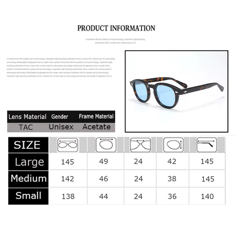 TENGJIAO Sonnenbrille Panto, Acetat, Vollrand, Herren, polarisiert - Bild 2