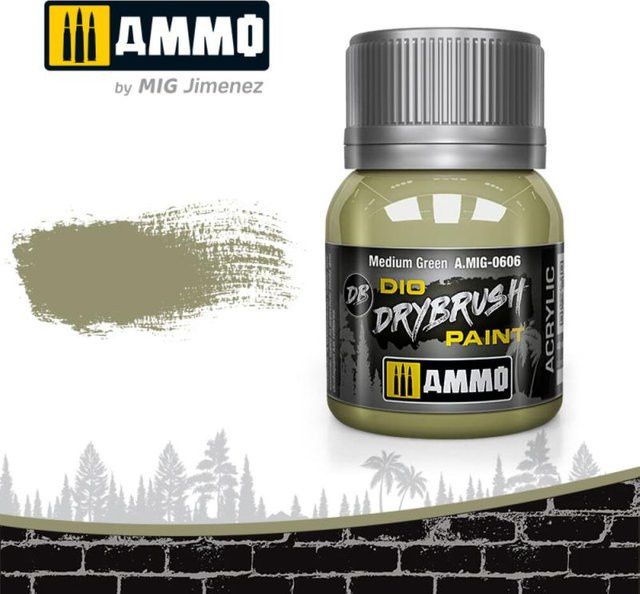 AMMO by MIG Jimenez Drybrush Medium Green, Grün - Bild 1