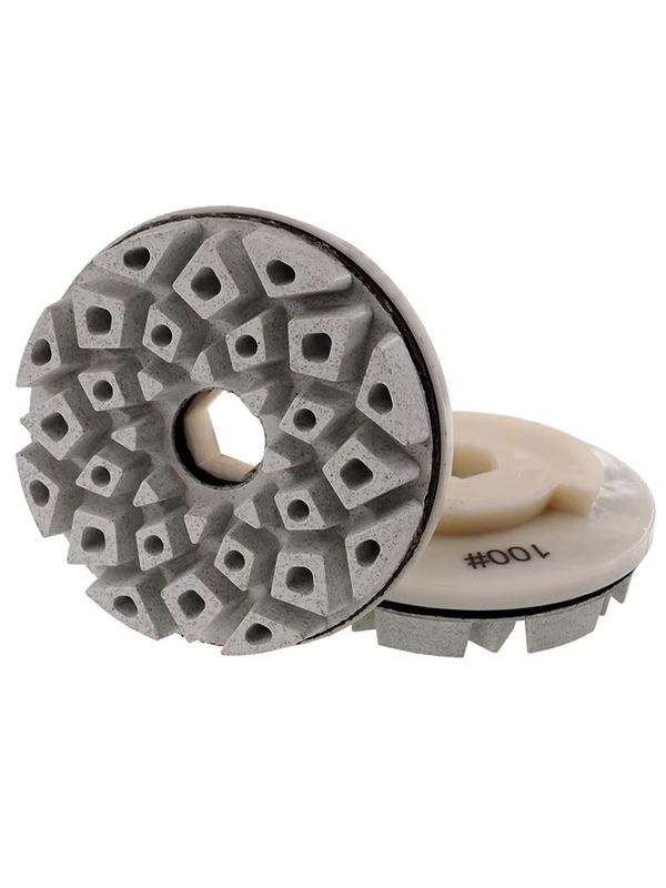 RIJILEI Schleifpads Set für Kantenpolitur von Granit, Marmor und Beton, 7 Stück, Durchmesser: 100 mm, Farbe: Grau - Bild 6