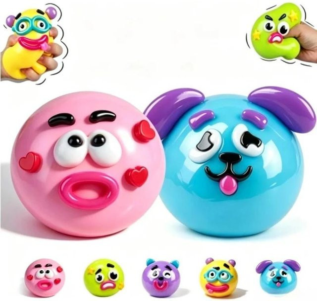 Smushers Curiosities Hunde-Gesichtswechsel Squishy, Slow Rise Quetschspielzeug - Bild 1