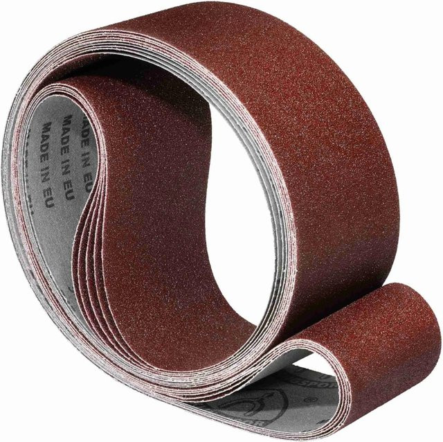 Klingspor Gewebe Schleifbänder LS307X Universal für Metall, Holz und Lack, Korn 100, Farbe Braun, B: 100 mm, L: 1000 mm, 5 Stück - Bild 1