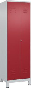 C+P Wäsche- und Kombispinde Classic PLUS mit 2 Abteilen, Rubinrot, H x B x T: 195 x 60 x 50 cm - Bild 1