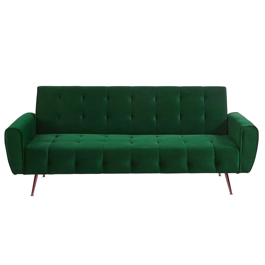 Vente-unique Schlafsofa Polani in Tannengrün mit Samtbezug und Click-Clack-Funktion, Breite: 209 cm - Bild 2