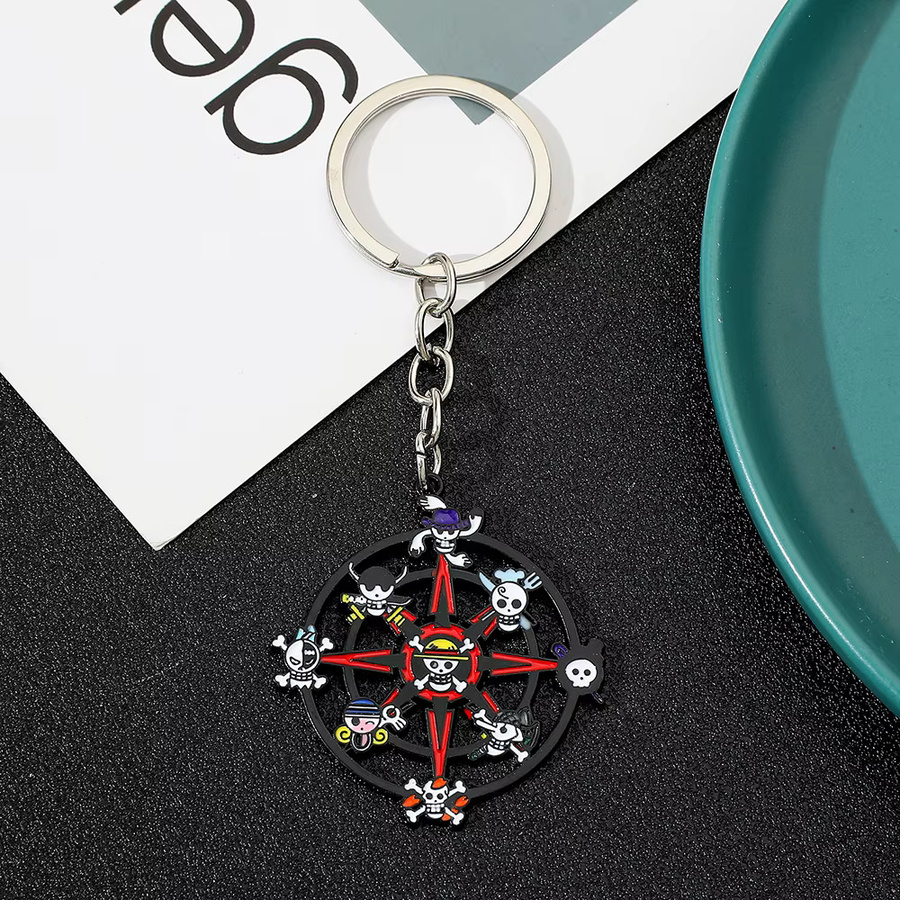 Bandai Schlüsselanhänger, Cartoon-Totenkopf, Legierung, Unisex - Bild 3