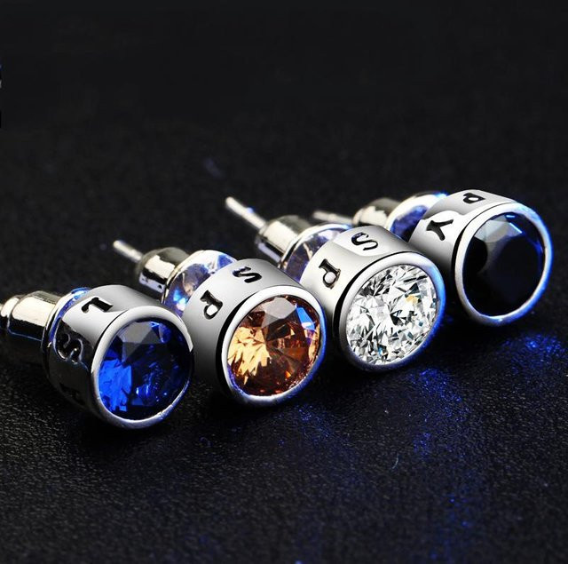 Hoyon Ohrstecker, 14k Weißgold, Zirkonia, Damen, Herren - Bild 1