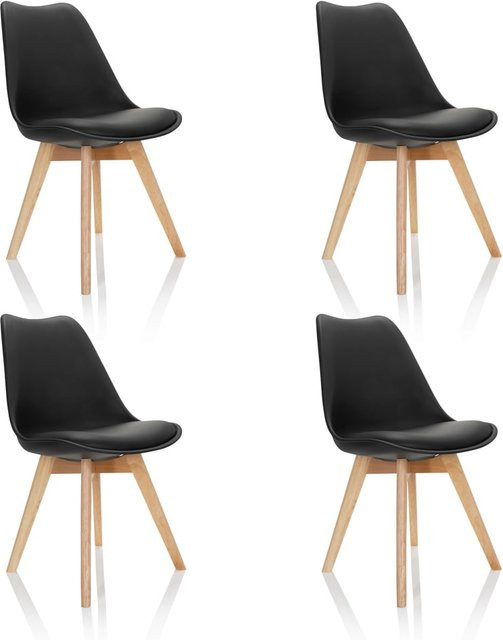 hjh OFFICE Schalenstuhl SCANDI aus Kunststoff im skandinavischen Design ohne Armlehnen - Bild 1