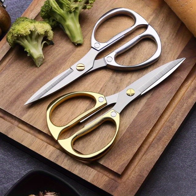 PTIEB Küchenschere aus Edelstahl in Gold für Geflügel, Fisch und Garnelen - Bild 1