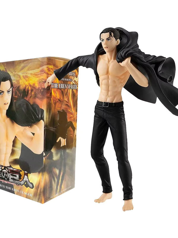 Bandai Anime Eren Jaeger Figur in Schwarz mit Umhang aus Kunststoff, Höhe: 18,5 cm - Bild 6