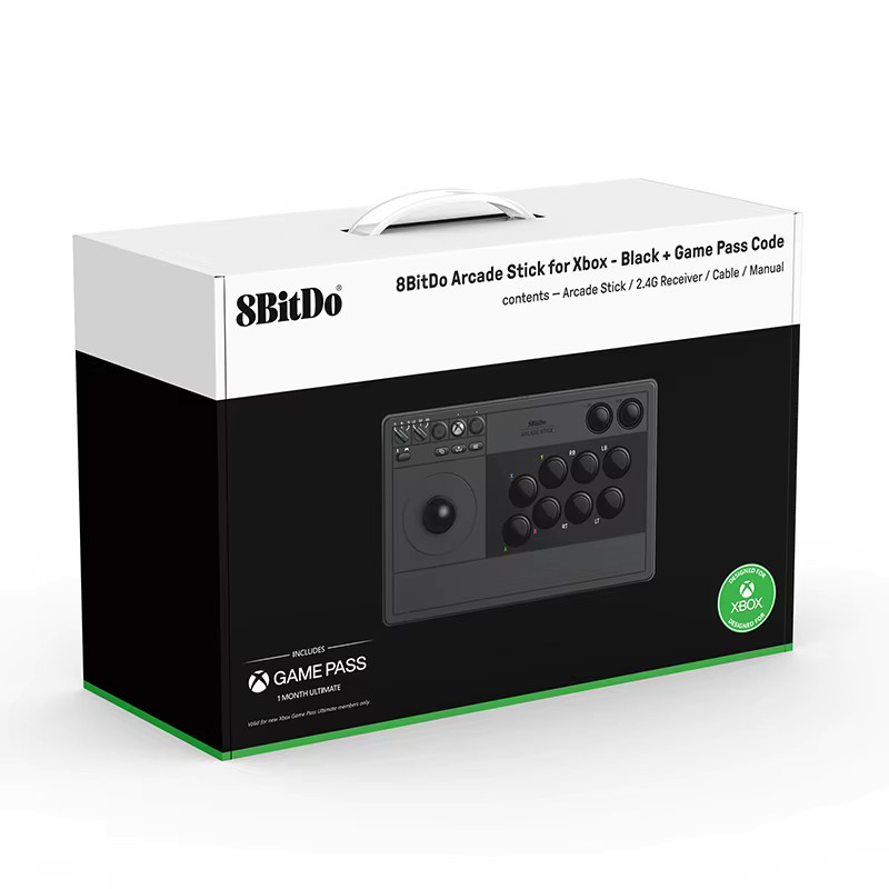 8BitDo Arcade Stick für Xbox Series X/S, Xbox One und Windows 10, kabellos via 2.4G oder USB-C, Weiß - Bild 4