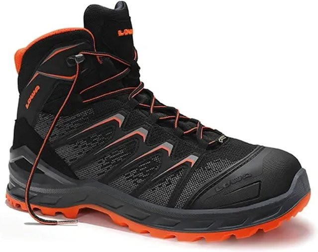 Elten Larrox Work GTX Sicherheitsschnürstiefel S3 Ci in Schwarz und Orange, Größe 43 - Bild 1