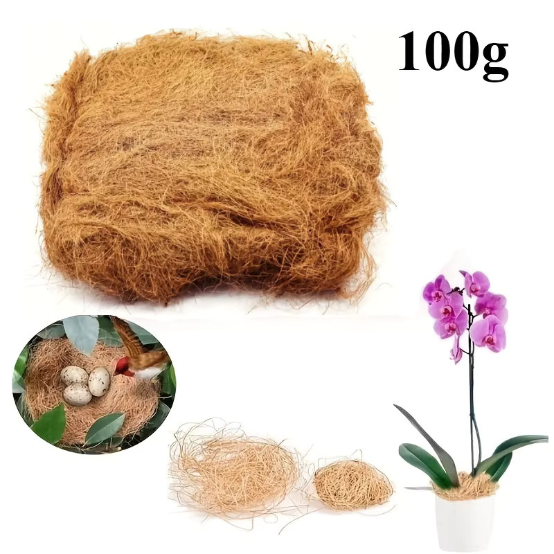 Natürliche Kokosfasermatte in Braun, 100 g, atmungsaktiv und isolierend als Wärmepad für Vögel oder zur Abdeckung von Blumentöpfen - Bild 4