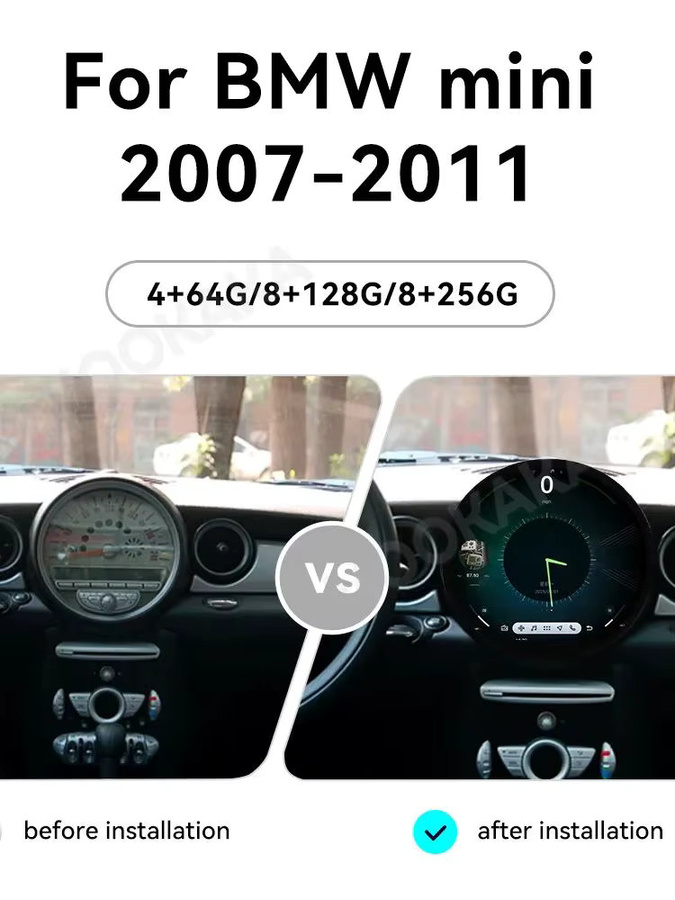 Android 15 Multimedia-Player für BMW Mini Cooper R56 R60 (2006-2016) mit Carplay, GPS Navigation und 360 Werkzeugen in Schwarz - Bild 7