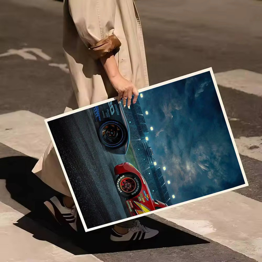 Cars 3 Lightning McQueen Poster als selbstklebender wasserfester Papieraufkleber für deine Wanddekoration in Mehrfarbig - Bild 5