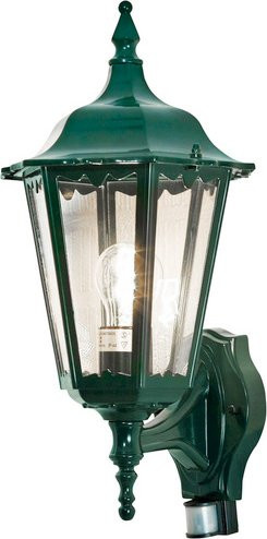 Konstsmide BASIC Gartenleuchte mit Bewegungsmelder in Grün mit E27 Fassung und 100 W Leistung - Bild 1