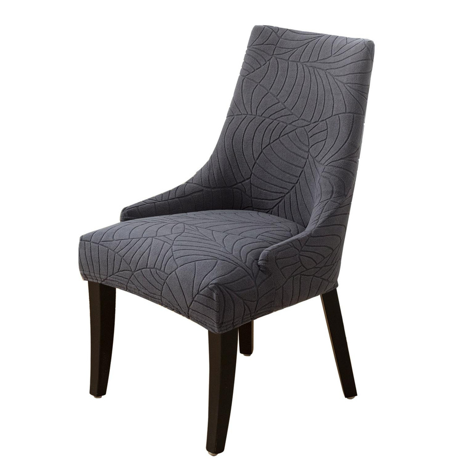 Yiran Furniture Sesselbezug mit Blatt-Jacquard-Muster aus Polyester, B/T/H: 46 x 46 x 51 cm - Bild 1