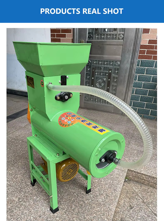 YunlinLi Elektrische Obstmühle aus Edelstahl für Kartoffeln und Äpfel in Silber und Grün - Bild 1