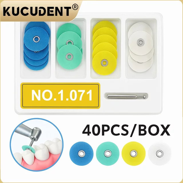 KUCUDENT Dental Polierscheiben Kit, 40 Teile, Gross Reduction & Contouring Dornscheiben - Bild 1