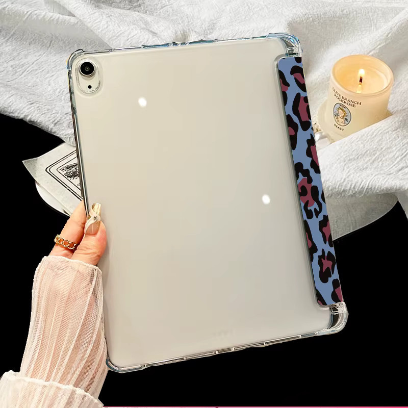 Apple iPad Tablet-Hülle mit Stifthalter in Blau und Weiß mit Leopardenmuster für iPad Pro 10/11 Zoll und iPad Air 3/4/5 Generation - Bild 3