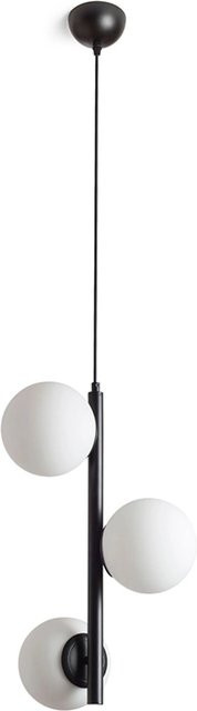 Rendl Pendelleuchte Etheria Schwarz aus Metall und Naturkork mit LED und E27 Fassung - Bild 1
