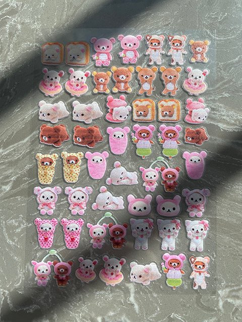 Sanrio Rilakkuma Nagelaufkleber, PVC, Wasserfest - Bild 1