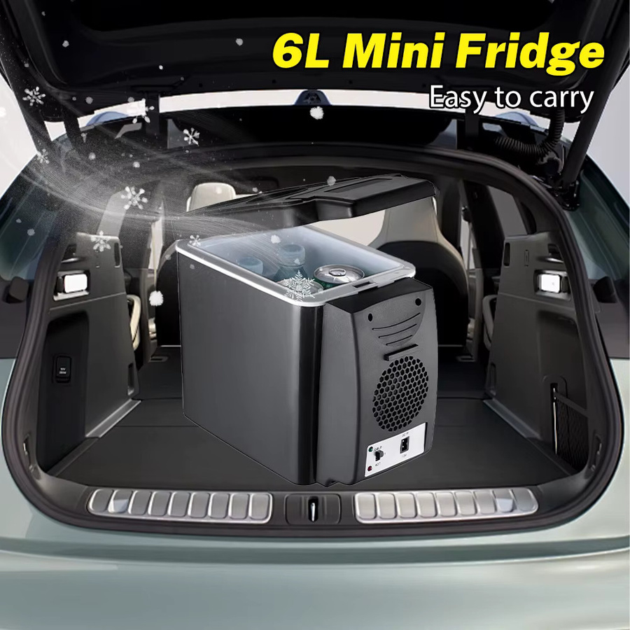 DWiusty 2-in-1 Mini-Kühlschrank mit Heiz- und Kühlfunktion, 6L tragbare Kühlbox für Auto und Zuhause, Schwarz - Bild 5