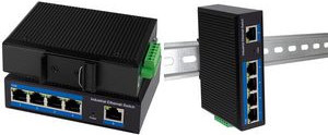 LogiLink NS200 Industrial Fast Ethernet Switch, 5-Port Unmanaged, 10/100MBit/s, Schwarz - Bild 2
