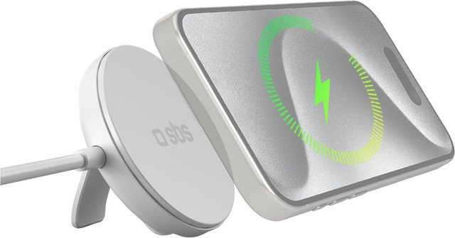 Kabellose Qi2 Ladestation mit MagSafe-Kompatibilität und Standfunktion, 15W, Weiß, USB-C - Bild 1