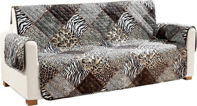 Wende-Sofaschoner Safari von viva domo in Graphic Ethnic Design, braun und mehrfarbig aus Polyester - Bild 1