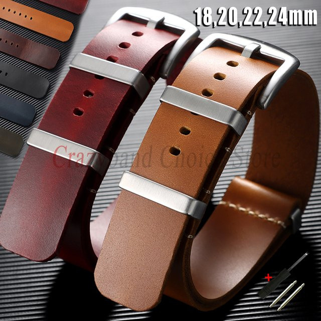 Crazyband Uhrenarmband Leder, Unisex - Bild 1