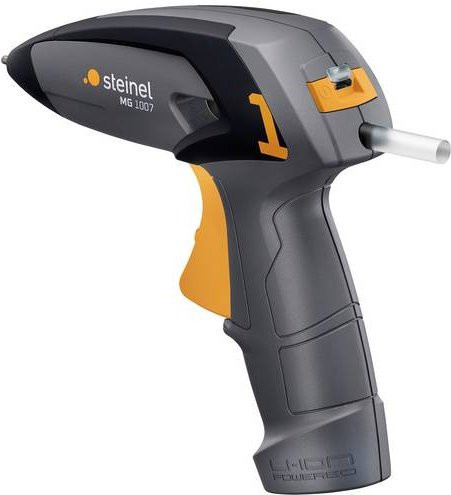 Steinel Mobileglue 1007 Akku Heißklebepistole in Grau mit Ladegerät und Ladekabel, 30W, 3.6V, 7mm Klebestab-Durchmesser - Bild 1