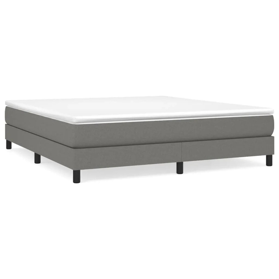 vidaXL Boxspringbett in Dunkelgrau mit Stoffbezug, B/T: 160 x 200 cm - Bild 2
