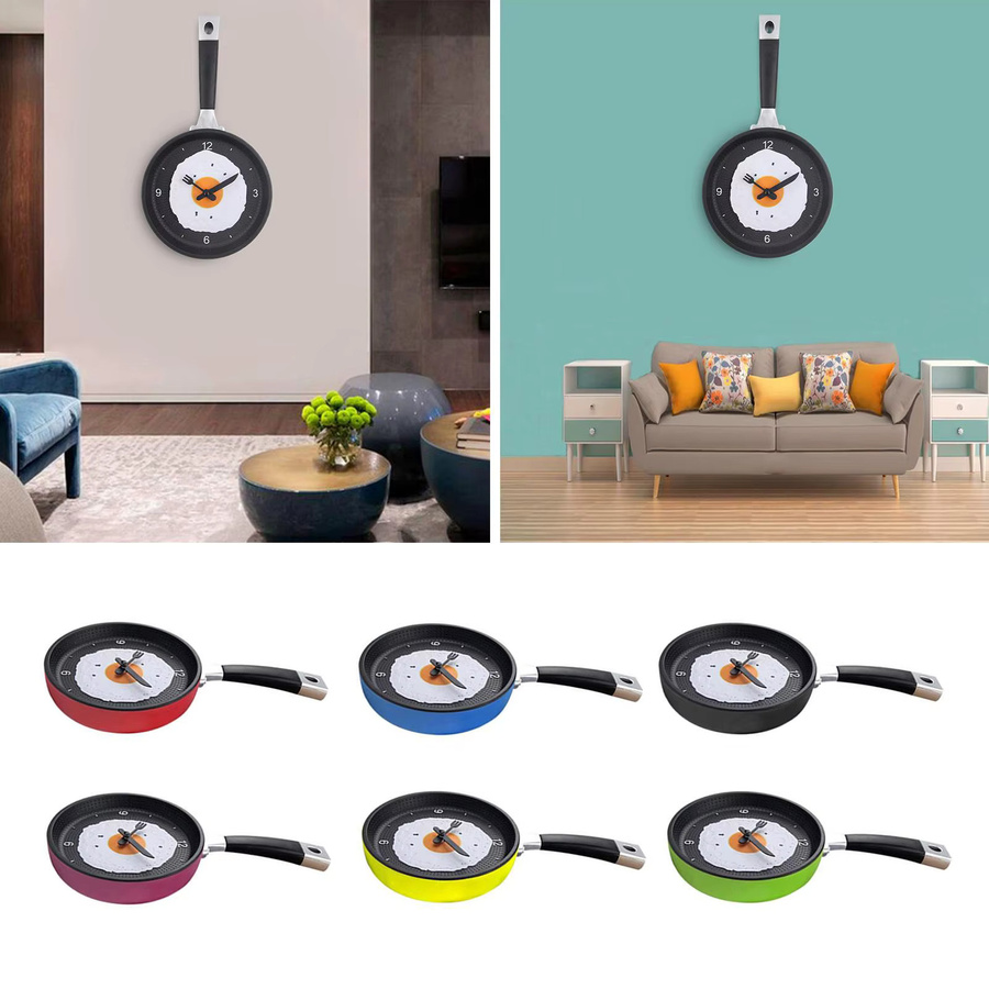 MagiDeal Wanduhr in Spiegelei-Optik, analoge und geräuschlose Uhr in Pink für dein Zuhause und Esszimmer - Bild 2