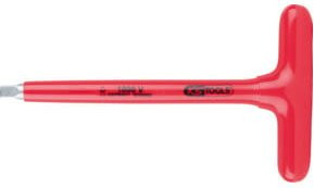 KS Tools Isolierter T-Griff-Aufsteckschlüssel 3/8 Zoll aus Chrom-Vanadium-Stahl in Rot - Bild 1