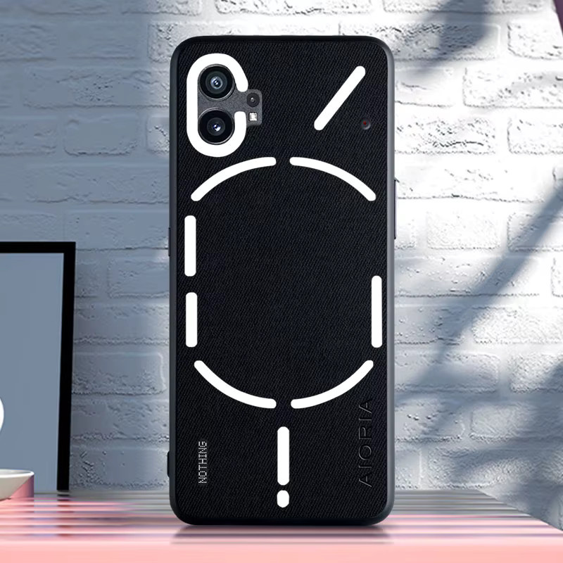 Textil-Lederhülle für Nothing Phone 2 in Orange mit TPU-Umrandung und harter PC-Rückseite - Bild 2