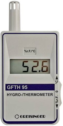 Greisinger GFTH 95 Luftfeuchtemessgerät Hygrometer in Weiß - Bild 1
