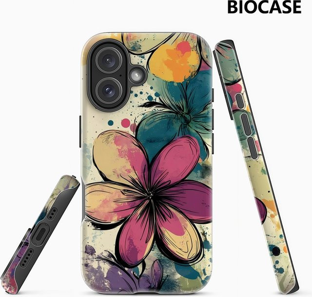 Vibrant Blooms Handyhülle für iPhone 17 16 15 14 13 12 11 Pro Max Plus mit doppelschichtiger Rückseite in Multicolour - Bild 1