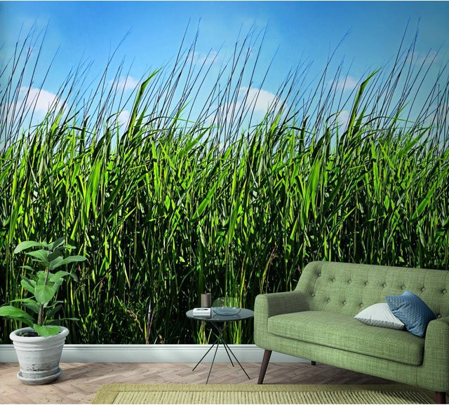 Marburg Vliestapete Smart Art Easy Wiese, Floral Grün-Blau, B: 159 cm x H: 270 cm - Bild 1