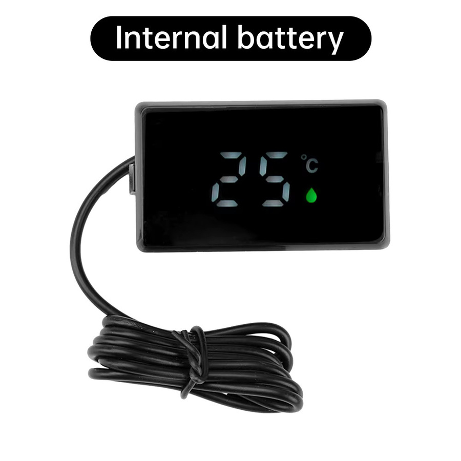 Voktta Digitales Thermometer mit Touch-LED-Anzeige und wasserdichtem externem Sondendraht in Schwarz, Messbereich 0 bis 99 ℃ - Bild 2