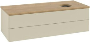 V&B Waschtischunterschrank Antao mit Beleuchtung, Farbe Grau, Eiche lackiert, B/T/H: 120 x 50 x 50 cm - Bild 1