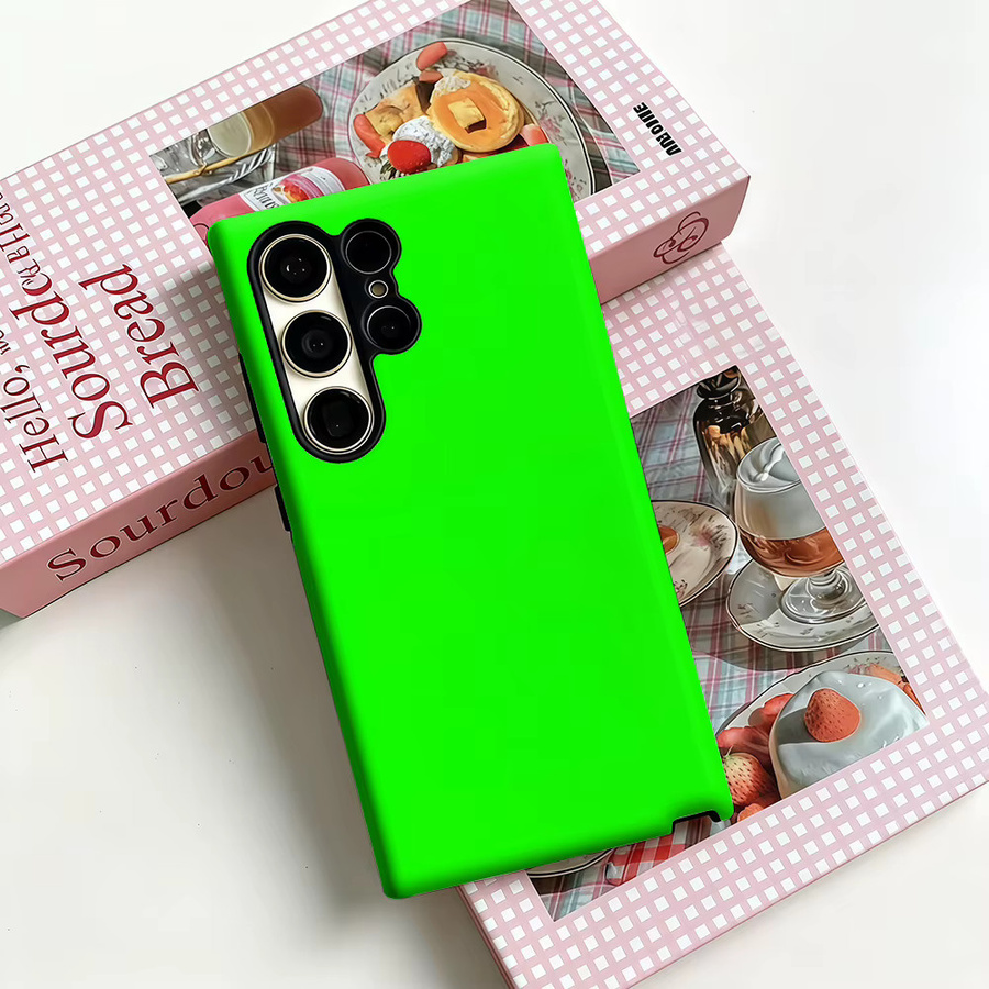 Stoßfeste Doppelschicht Handyhülle für Samsung Galaxy S25 Ultra, S24 und S23 Ultra Plus in Grün - Bild 2