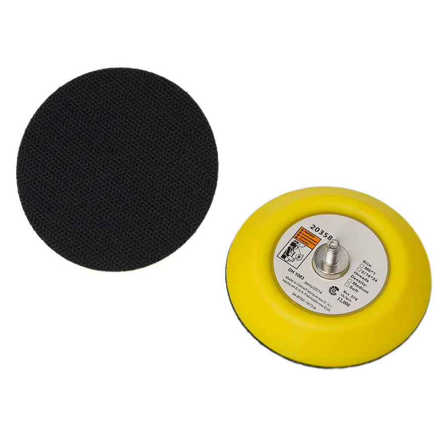 Vibratite 2er-Set Schleifen-Stützteller 75 mm mit M6 Gewinde in Gelb für DA- und Pneumatik-Schleifer - Bild 2